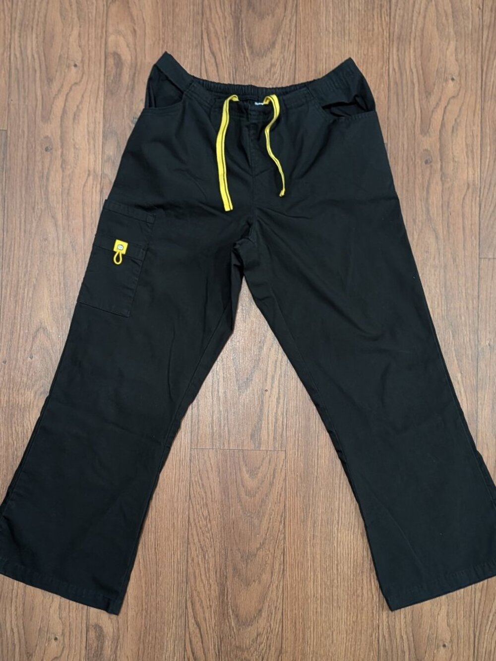 WonderWink Black Poly/Cotton Blend Scrub Cargo Pants Sz Medium
